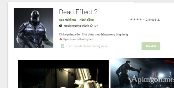 danh gia tu google play - Game Dead Effect 2